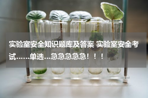 实验室安全知识题库及答案 实验室安全考试……单选…急急急急急！！！