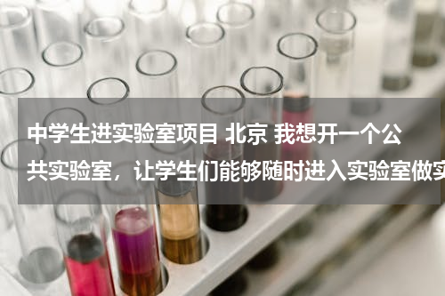中学生进实验室项目 北京 我想开一个公共实验室，让学生们能够随时进入实验室做实验。这样能赚钱吗？